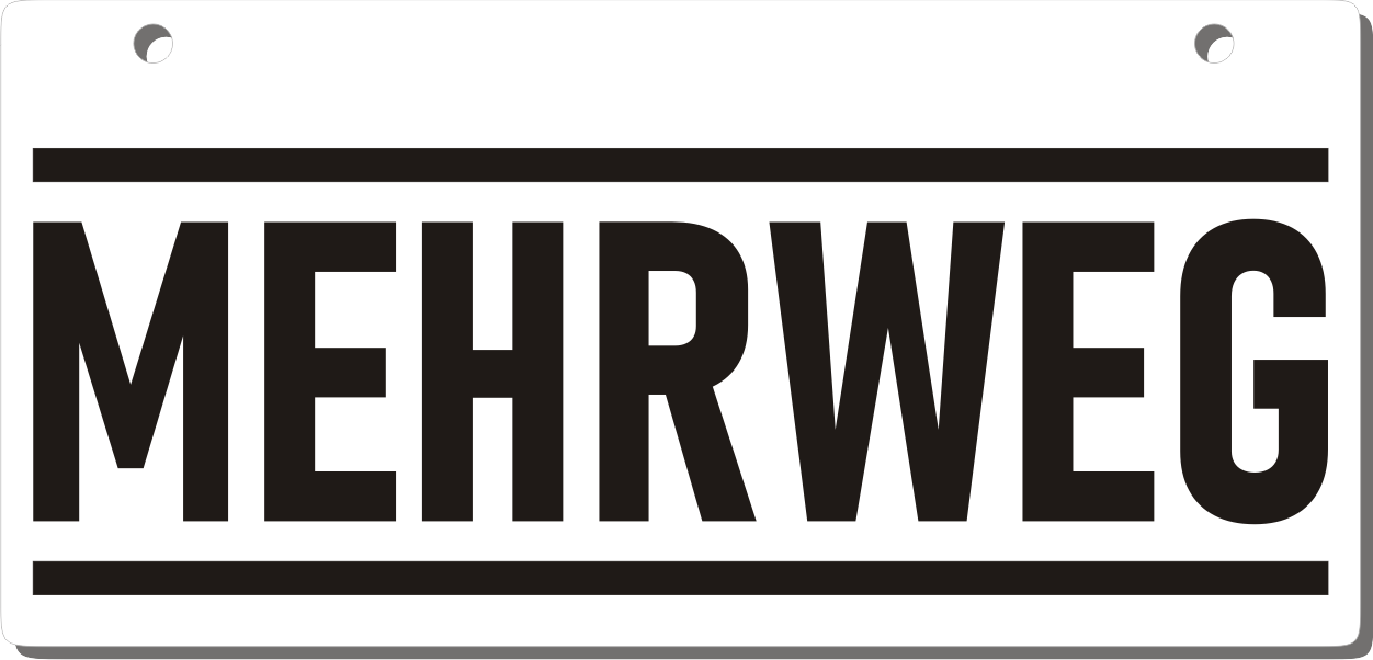 Mehrweg-Schild 210mm (§32 VerpackG), mit Lochung, gerundete Ecken