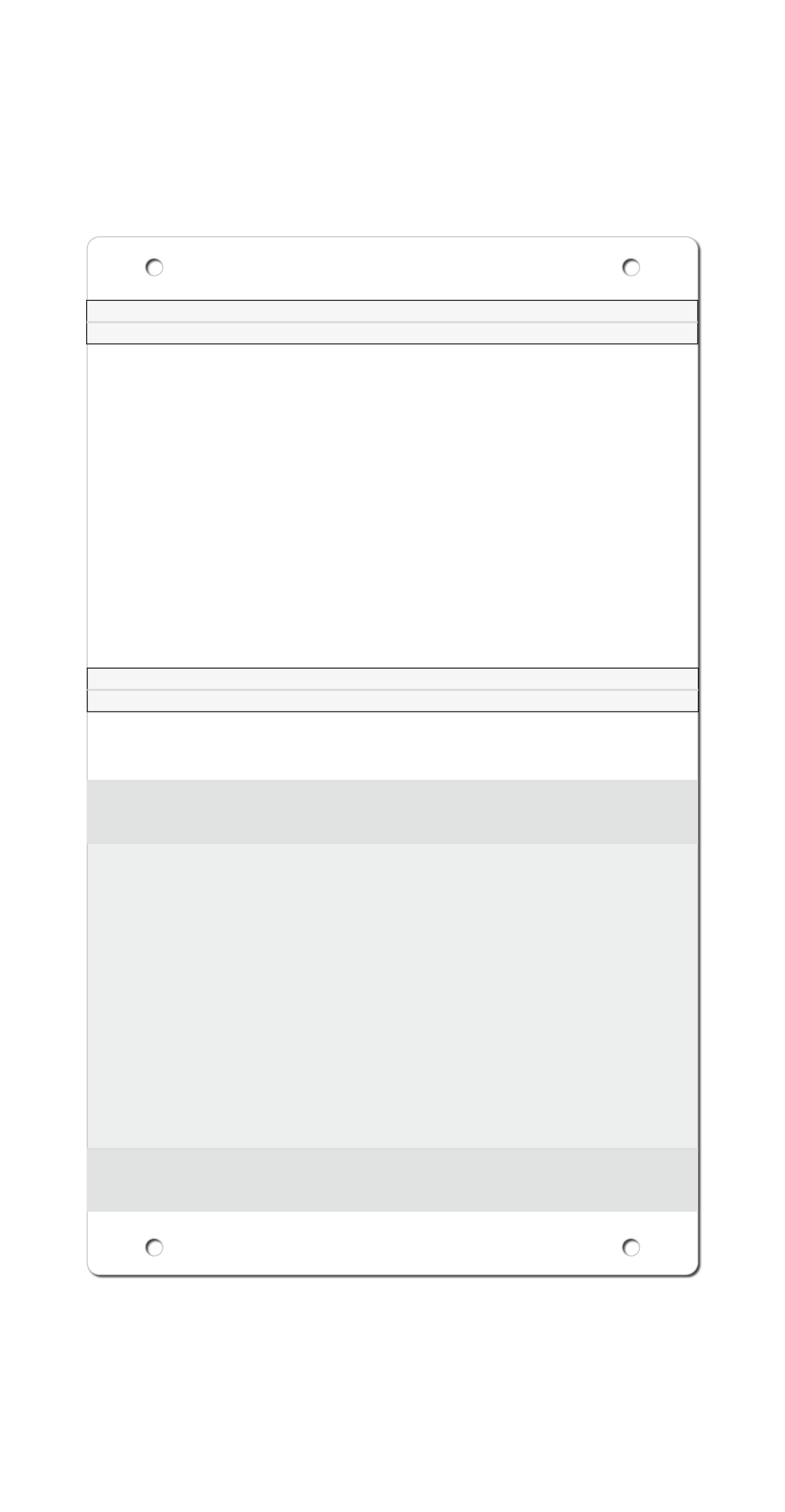 Getränkepreisdisplay "SlimLine" abgerundet, Lochung unten, beidseitig