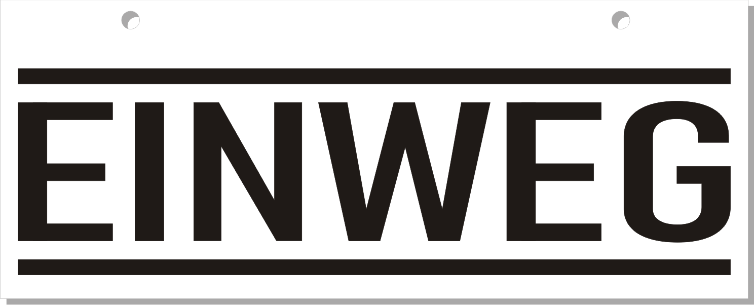 Einweg-Schild 250mm (§32 VerpackG), mit Lochung