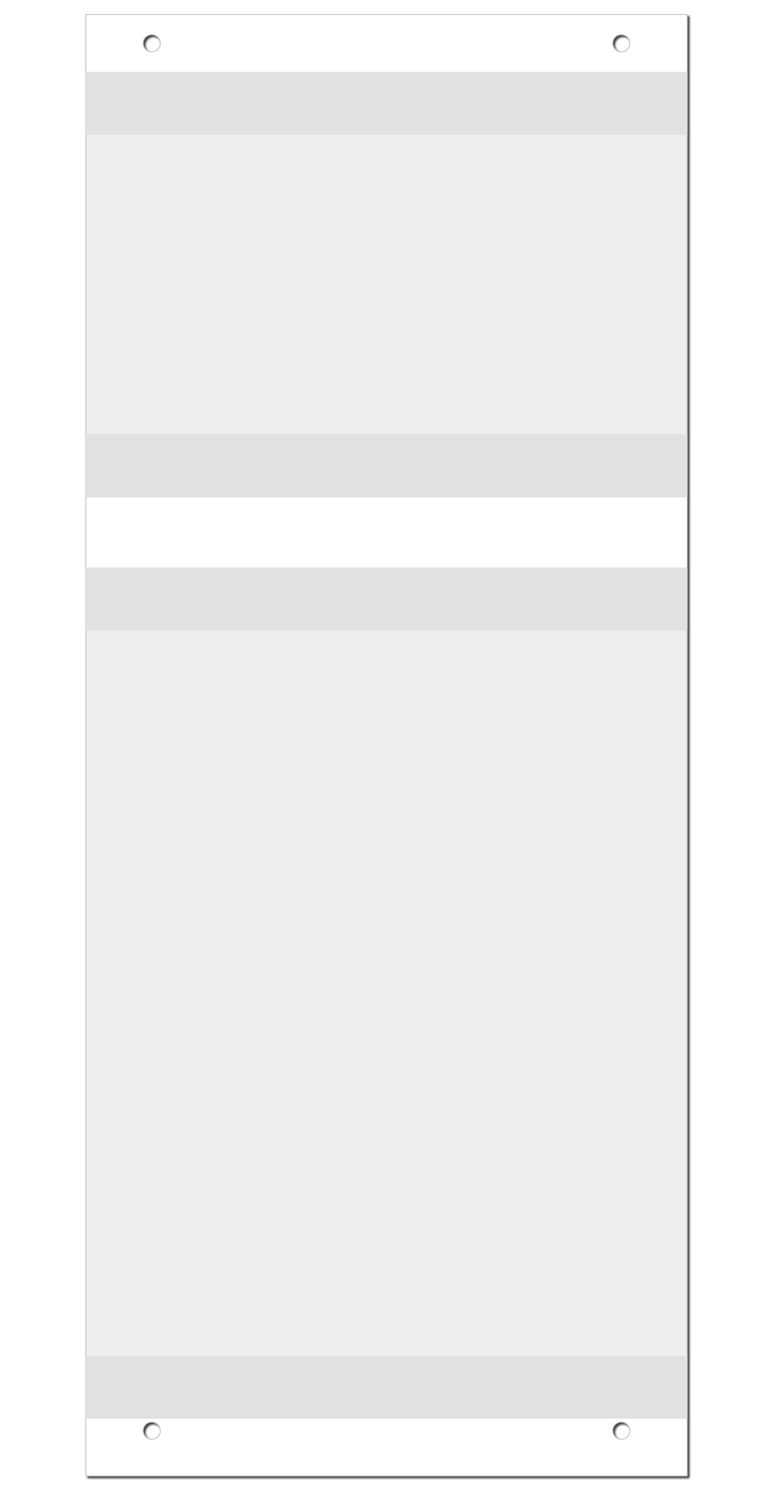 Getränkepreisdisplay "SlimLine" Lochung unten, beidseitig