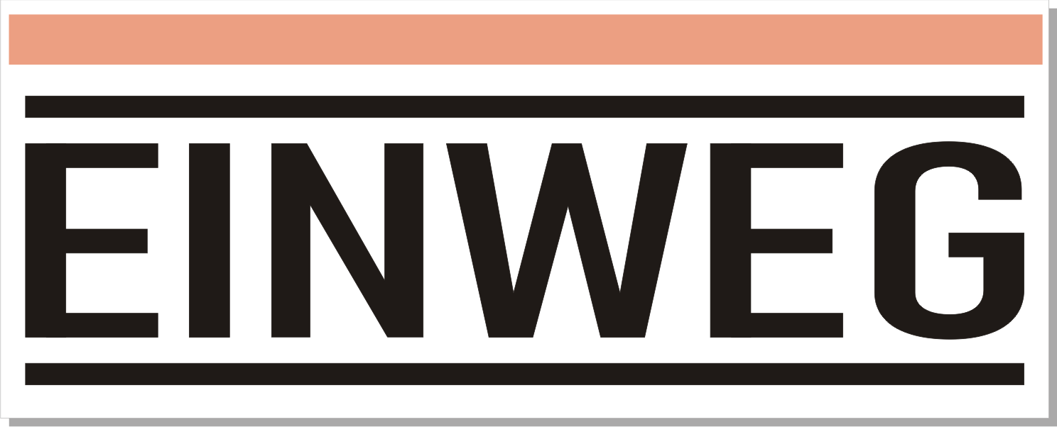 Einweg-Schild 250mm (§32 VerpackG), mit doppelseitigem Klebeband