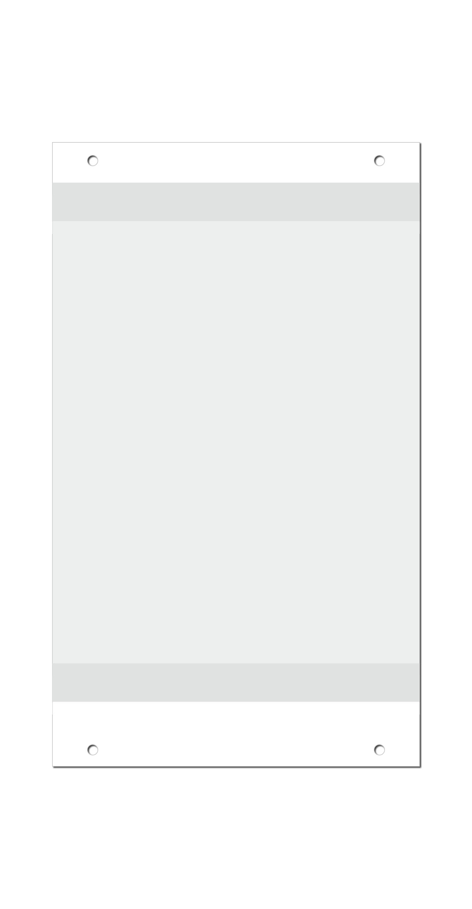 Getränkepreisdisplay "SlimLine" Lochung unten, beidseitig