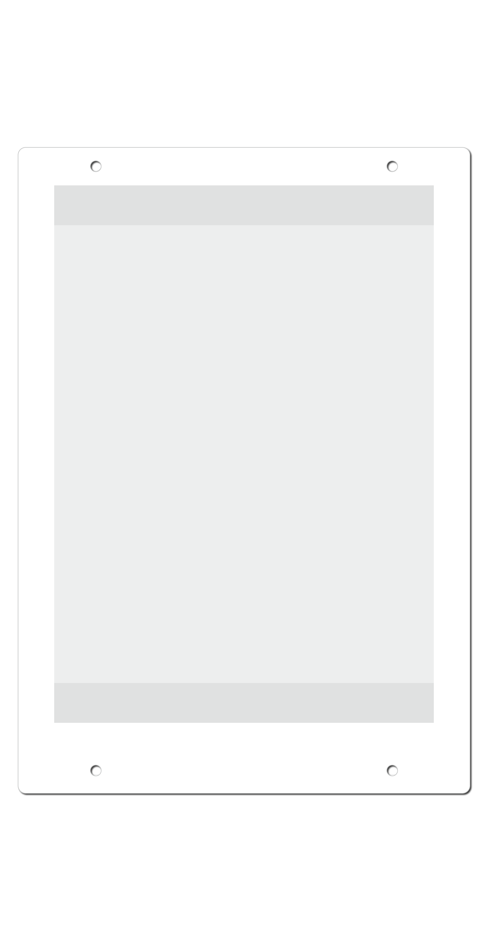 Getränkepreisdisplay "ClassicLine" abgerundet, Lochung unten, beidseitig