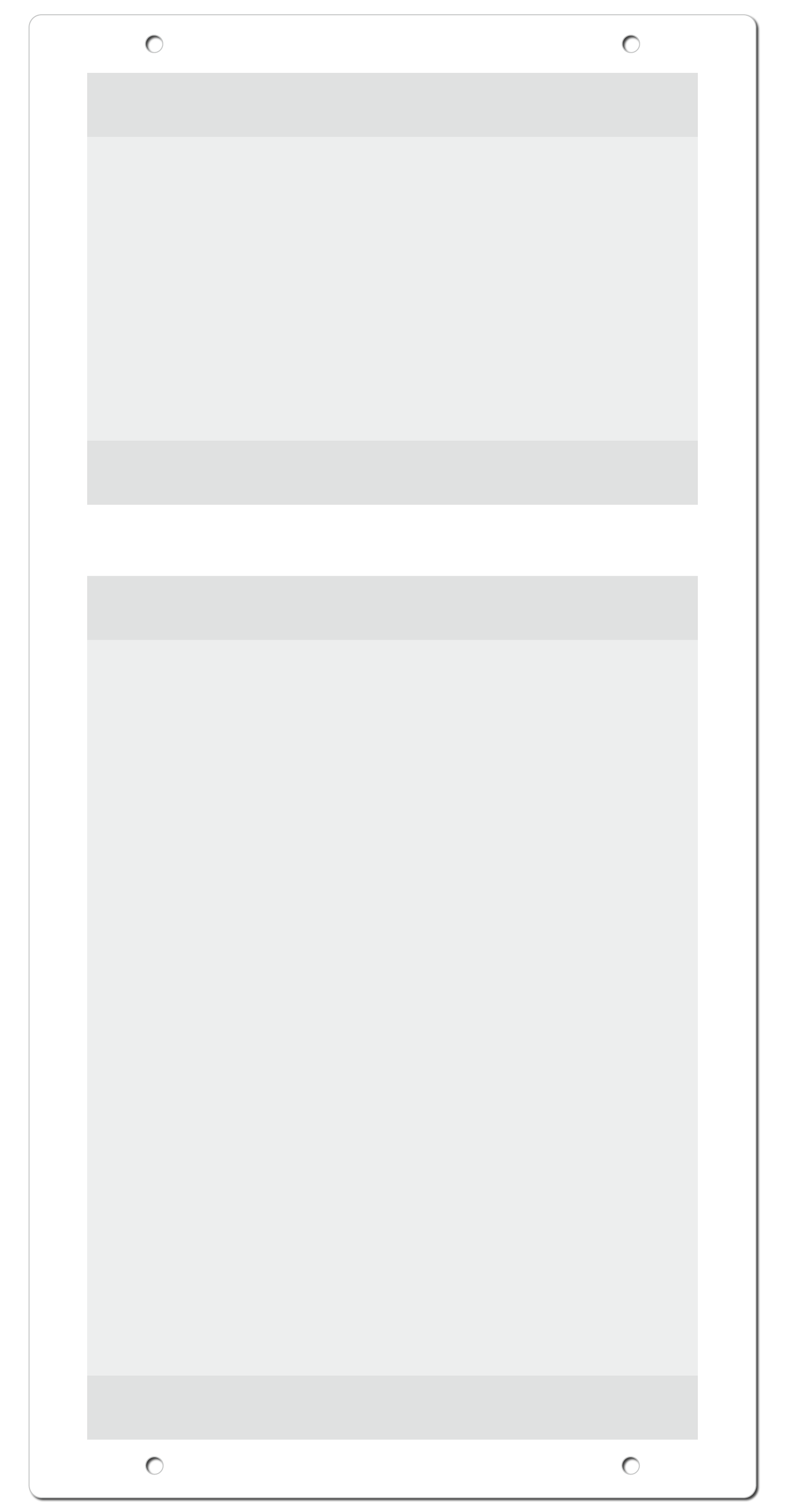 Getränkepreisdisplay "ClassicLine" abgerundet, Lochung unten, beidseitig