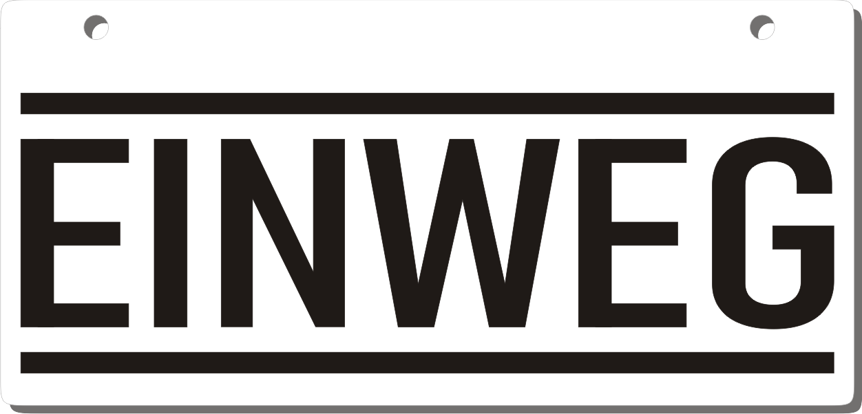 Einweg-Schild 210mm (§32 VerpackG), mit Lochung, gerundete Ecken