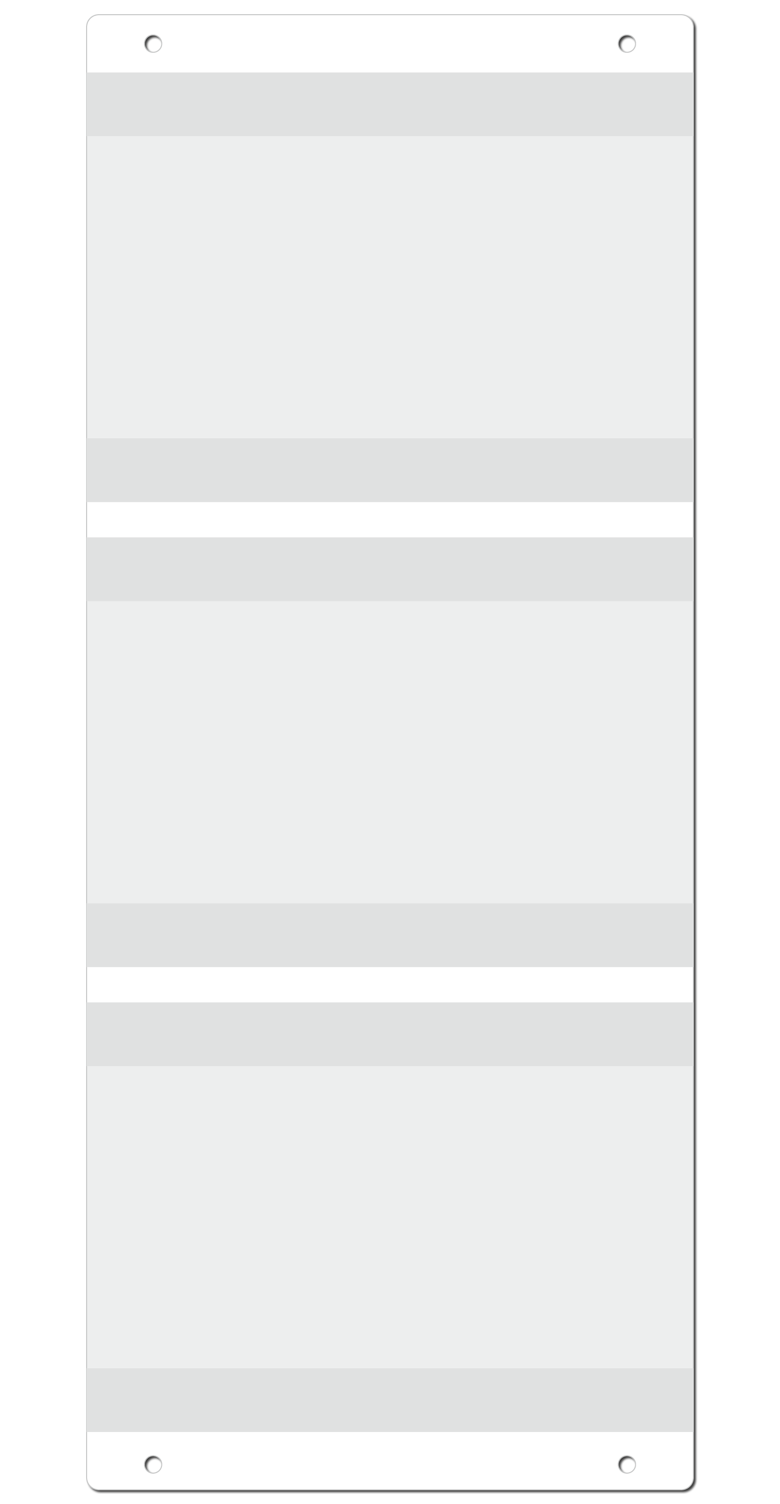 Getränkepreisdisplay "SlimLine" abgerundet, Lochung unten, beidseitig